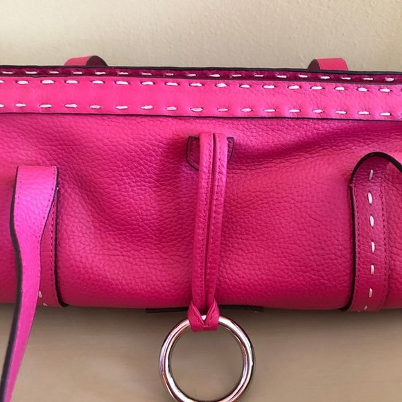BCBG Hot Pink Satchel Handbag EUC - Picture 6 of 7